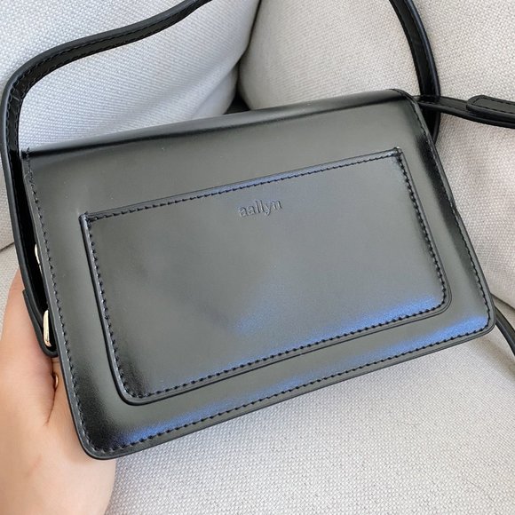 The Bobbi Leather Small Crossbody Bag - Black - Picture 5 of 11